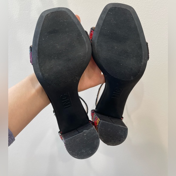 INC Puzzle Piece multicolored rhinestone heels - size 7 - Picture 5 of 5